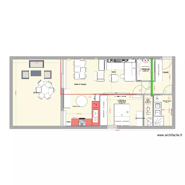 Version finale. Plan de 6  et 81 m²