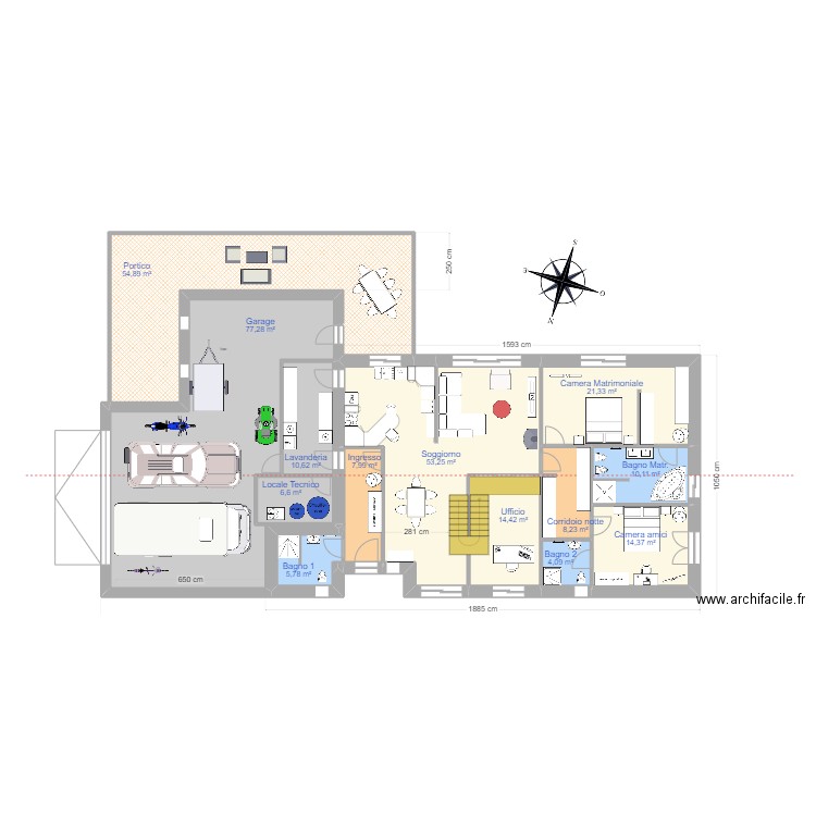 Angera32. Plan de 18 pièces et 389 m2