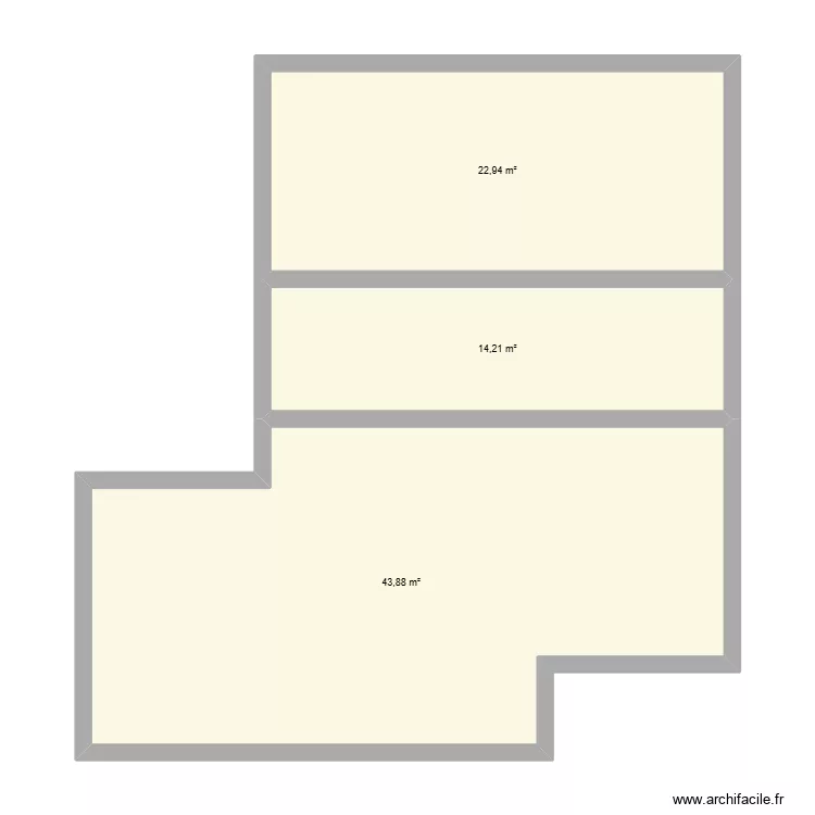 rdc. Plan de 3  et 81 m²