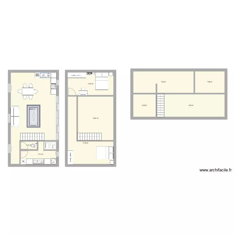 50m2 5x10. Plan de 50m2 5x10. Plan de