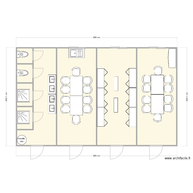 DM DETHOME. Plan de 8 pièces et 57 m2