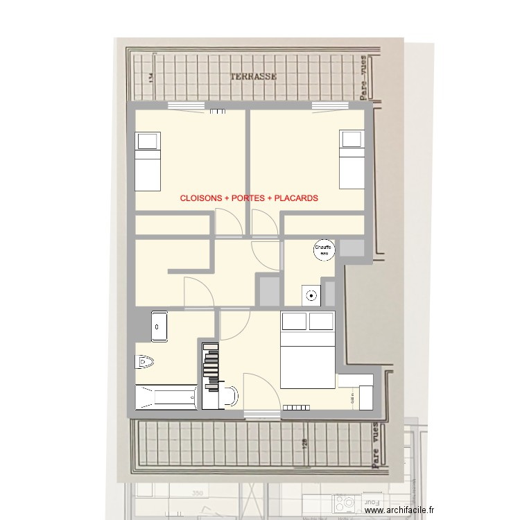 Quai Garonne - Sdb Haute v2. Plan de 24 pièces et 109 m2