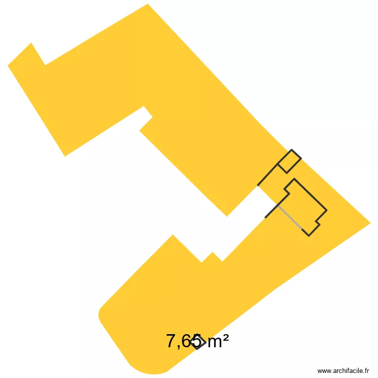 VALRAS 22. Plan de 1  et 8 m²