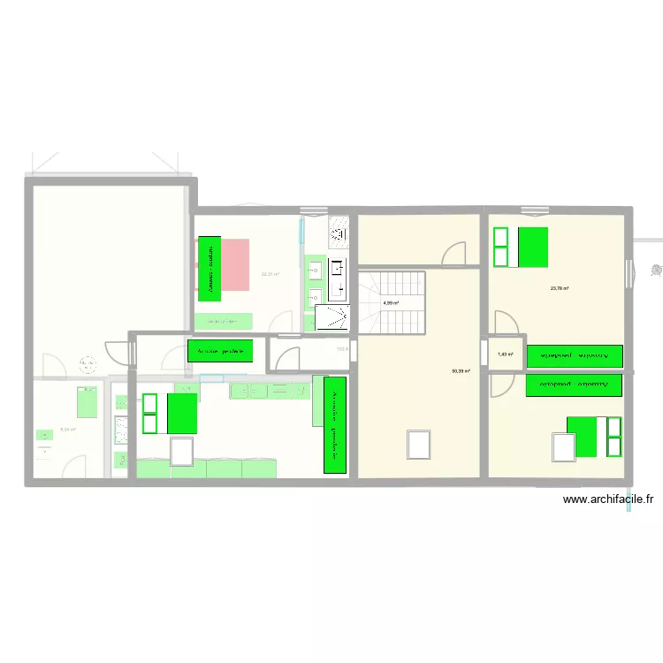 Maison 2 RDC. Plan de 