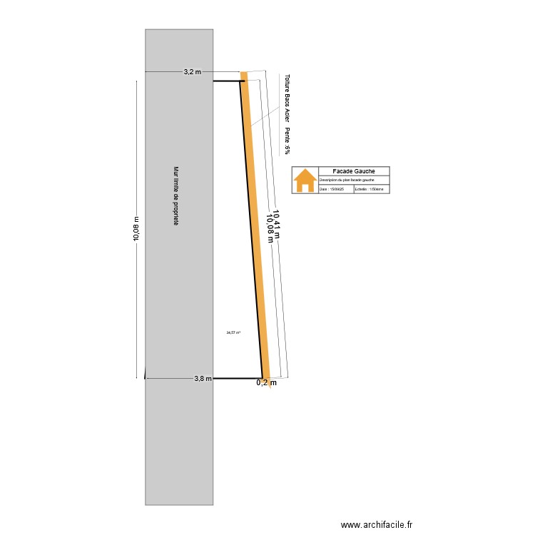 facade gauche1. Plan de 0 pièce et 0 m2