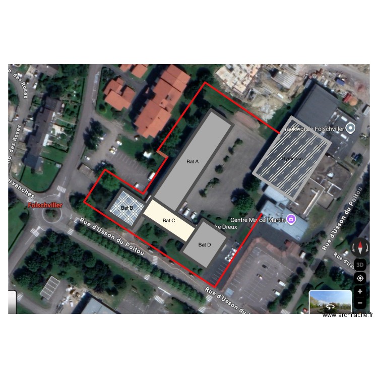 Plan de situation. Plan de 5 pièces et 123 m2