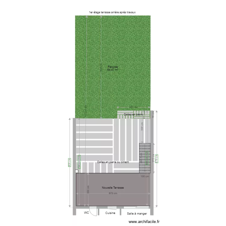 202412041808 Terrasse/balcon arri&egrave;re apr&egrave;s travaux. Plan de 