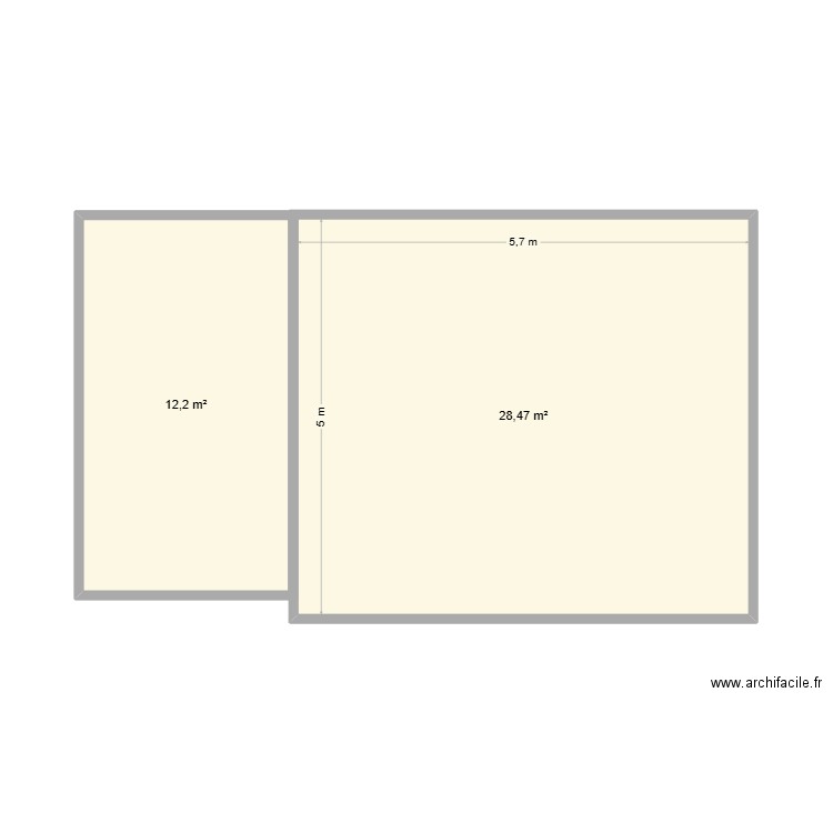 Margaux new. Plan de 2 pièces et 41 m2