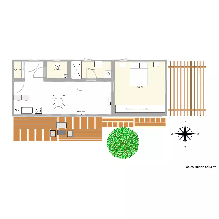Coralide 2. Plan de 4 et 23 m² Coralide 2. Plan de 4 et 23 m²