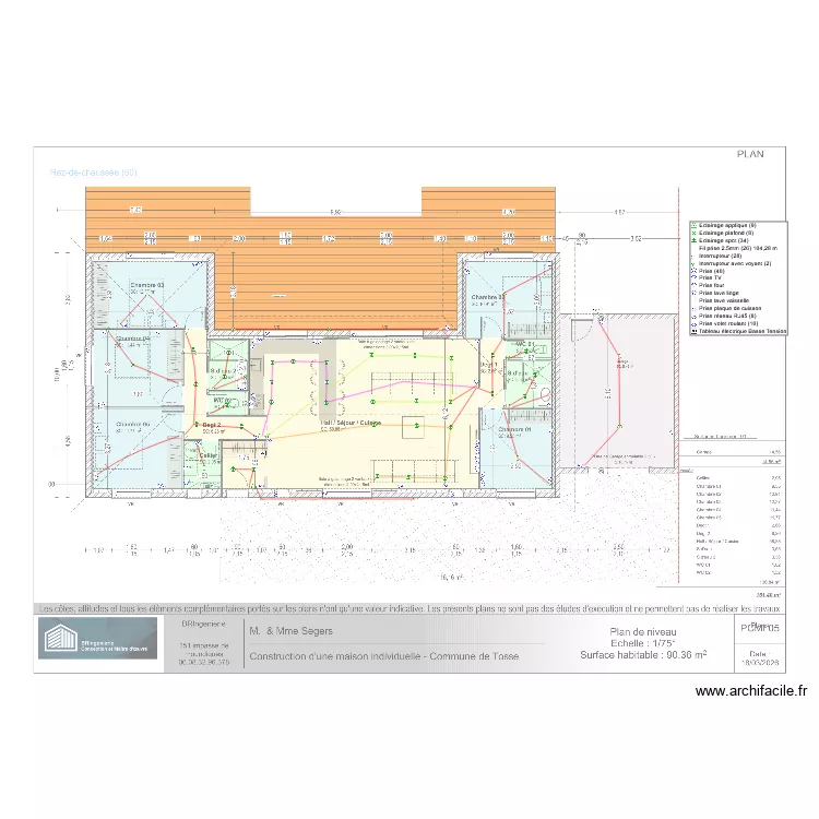 SEGERS AS ELEC AF26043034. Plan de SEGERS AS ELEC AF26043034. Plan de