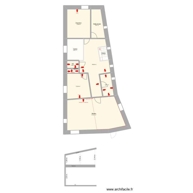 Pradel Appt RP. Plan de 0 pièce et 0 m2