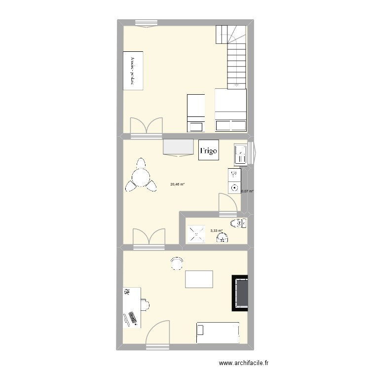 cedric. Plan de 5 pièces et 73 m2
