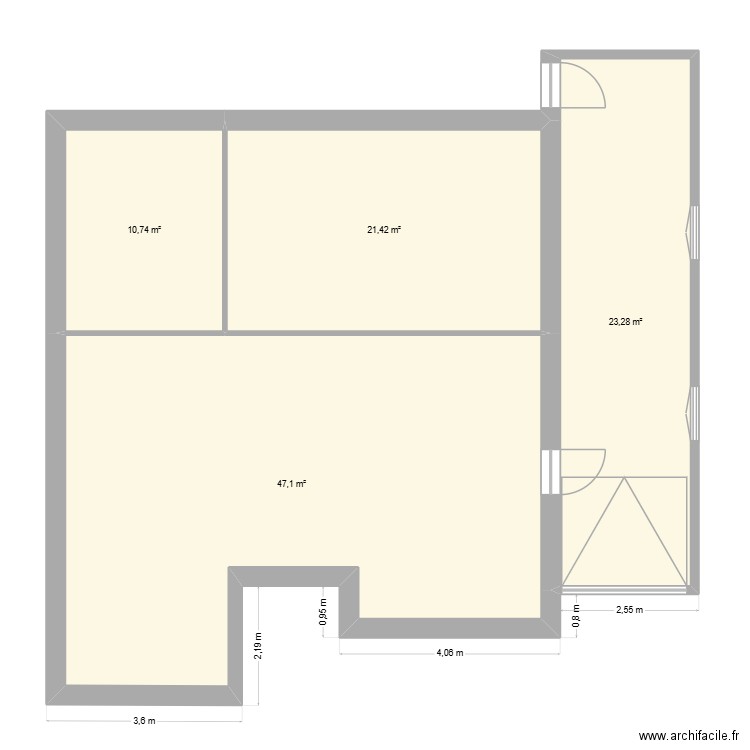 Colette & Marcel. Plan de 4 pièces et 103 m2