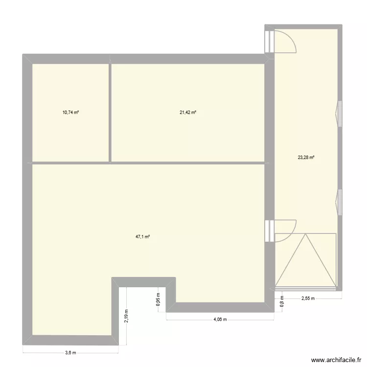 Colette & Marcel. Plan de 4 pièces et 103 m² Colette & Marcel. Plan de 4 pièces et 103 m²