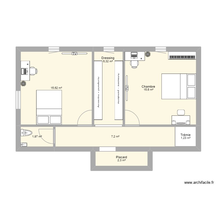 La Piolle etage. Plan de 0 pièce et 0 m2