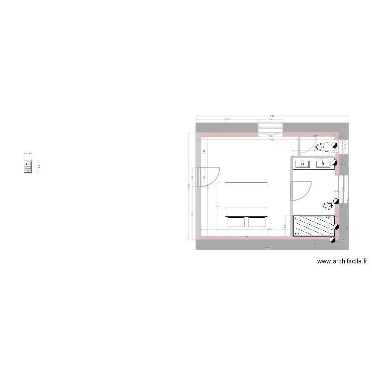 Chambre. Plan de 0 pièce et 0 m2