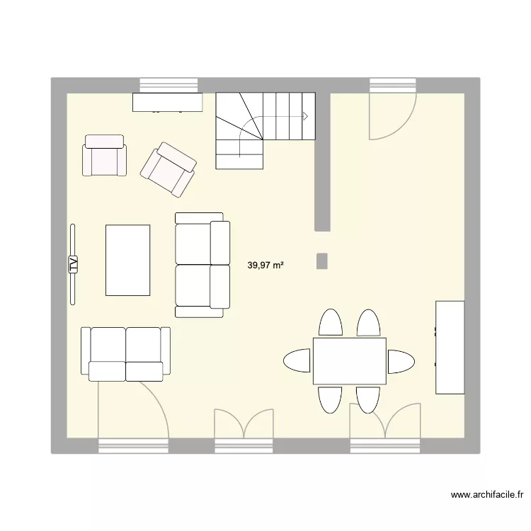 Ezanville. Plan de 1  et 40 m²