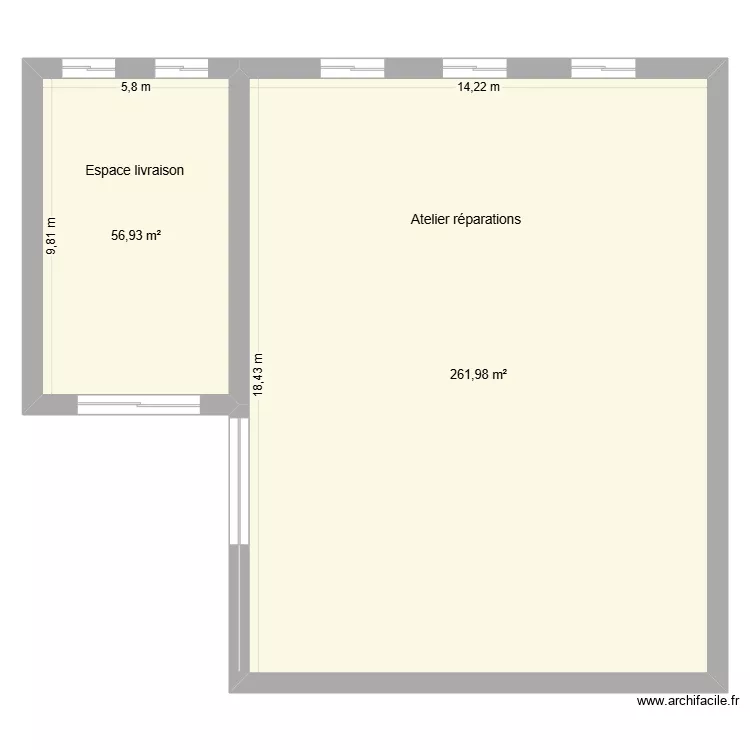 ATELIER ESPACE LIV. Plan de 