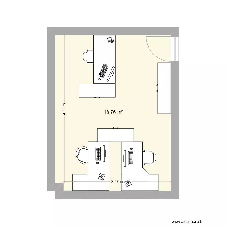 test. Plan de 1  et 19 m²