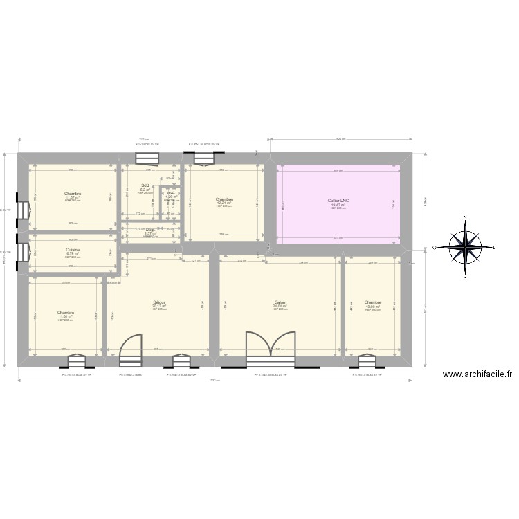OULES. Plan de 0 pièce et 0 m2