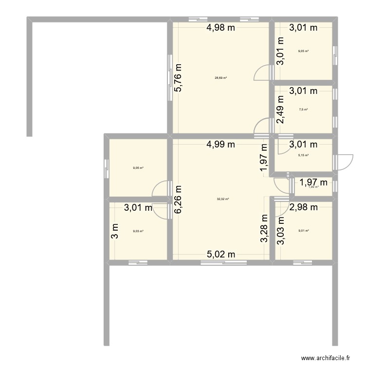 new maison f5. Plan de 9 pièces et 112 m2