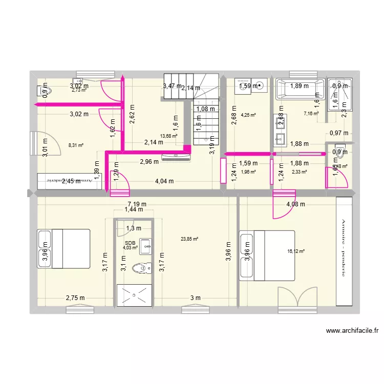 rdc v d&eacute;finitve. Plan de 11 Pièces et 86 m²