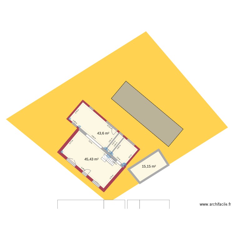 plan maison aurore. Plan de 5 pièces et 165 m2