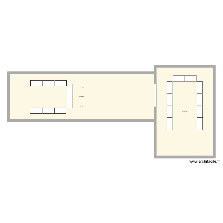 Bel étage config Réunion petit comité. Plan de 0 pièce et 0 m2