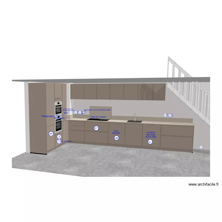 Electricité cuisine. Plan de Electricité cuisine. Plan de