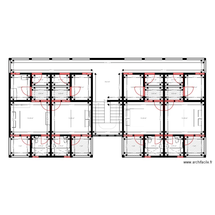 ETA ETA. Plan de 25 pièces et 170 m2