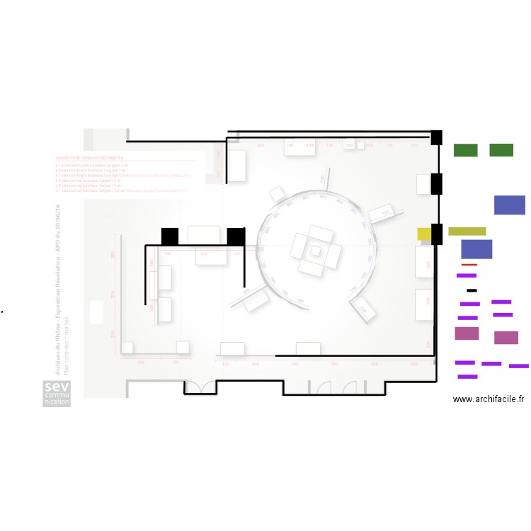 archives. Plan de 0 pièce et 0 m2