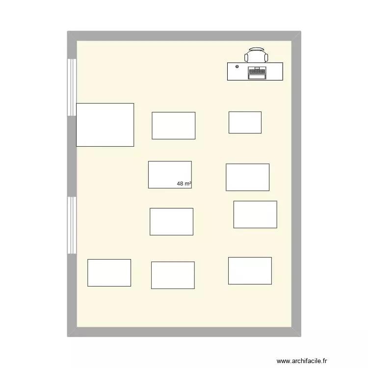 Plan. Plan de 1 Pièce et 48 m² Plan. Plan de 1 Pièce et 48 m²