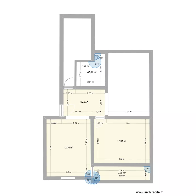 Rua &Aacute;lvares Borgerth, 32 Botafogo, Rio. Plan de 5  et 37 m²