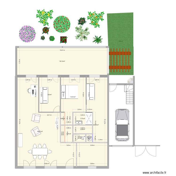 LaRoche2. Plan de 11 pièces et 138 m2