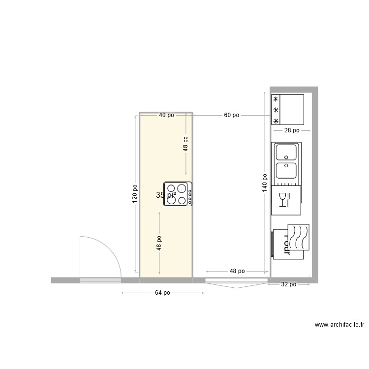 cuisine remi # !. Plan de 0 pièce et 0 m2
