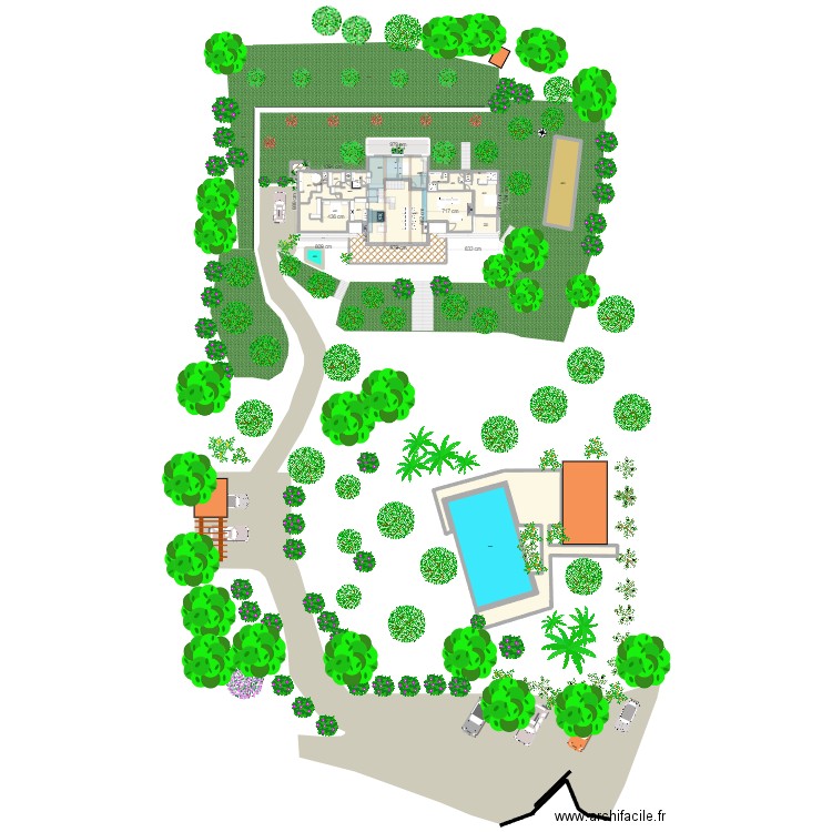 Roc cotation ext1. Plan de 22 pièces et 780 m2