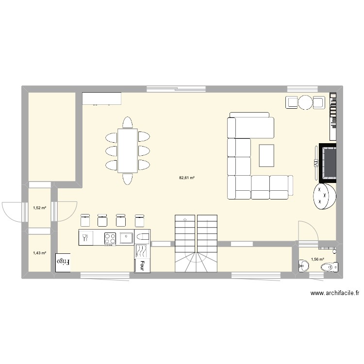 Maison des rêves 2. Plan de 4 pièces et 87 m2