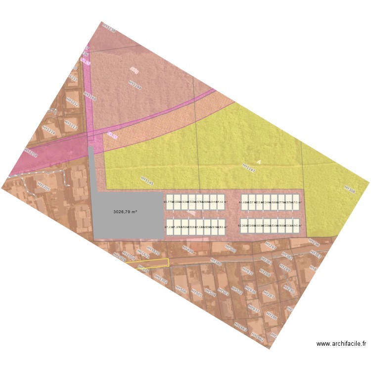 PAYET DANIEL. Plan de 32 pièces et 3000 m2