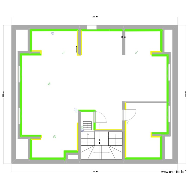 2e etage enedis. Plan de 8 pièces et 18 m2