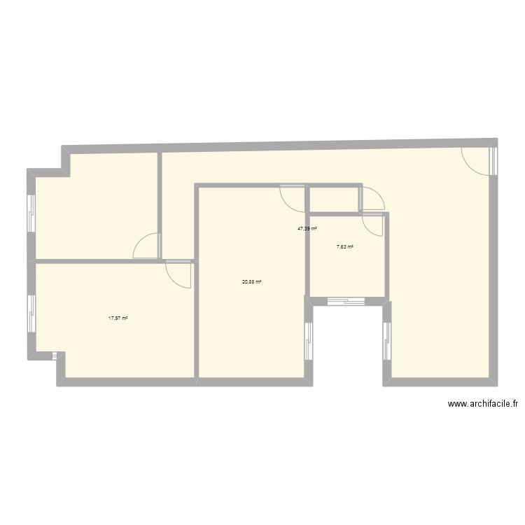 R+1 : Saint-Armand-Villages. Plan de 4 pièces et 94 m2