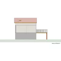 3D maison Apres avec terasse baie vitrée 2.5m