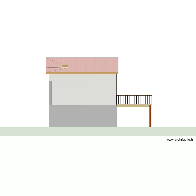 3D maison Apres avec terasse baie vitrée 2.5m. Plan de 3 et 128 m² 3D maison Apres avec terasse baie vitrée 2.5m. Plan de 3 et 128 m²