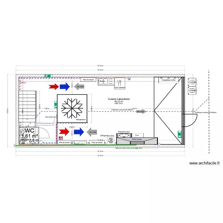 Box H72 Mont-sur-Lausanne Plan final bas. Plan de 4  et 85 m²