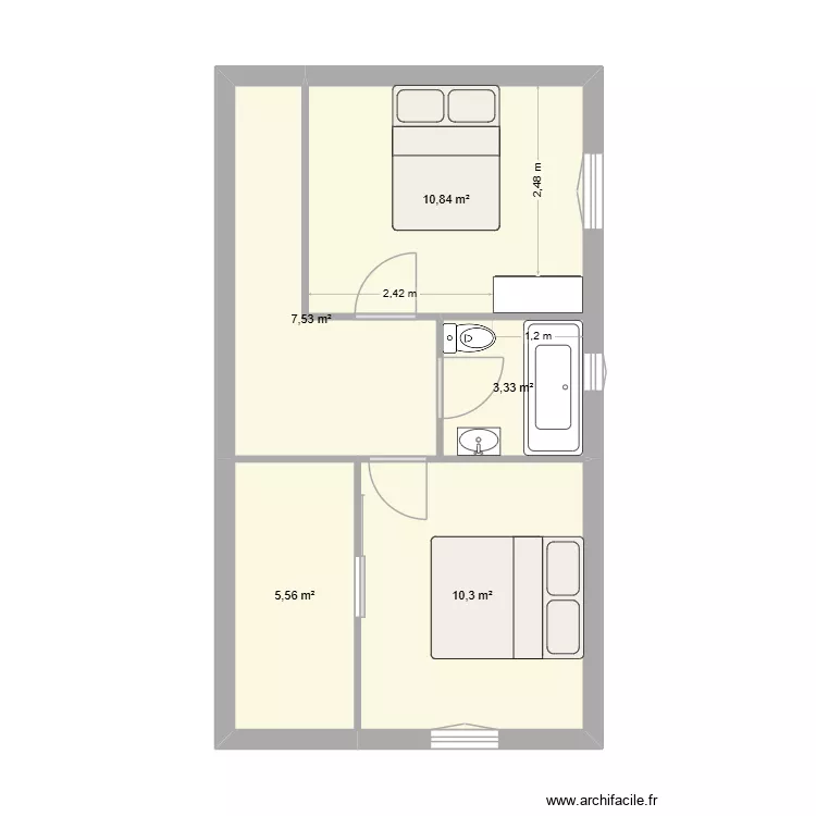 chambre. Plan de 5 et 38 m² chambre. Plan de 5 et 38 m²