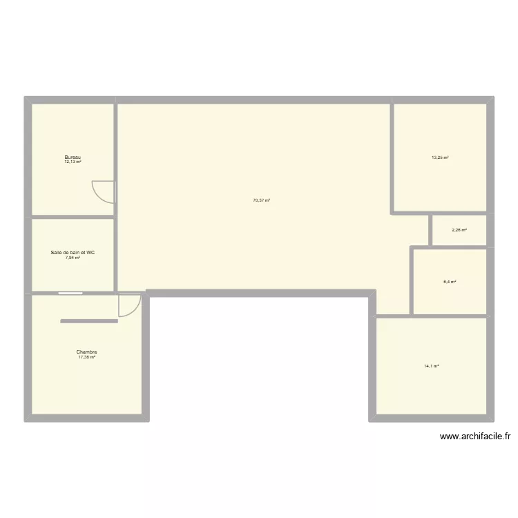 faecc. Plan de 8  et 144 m²