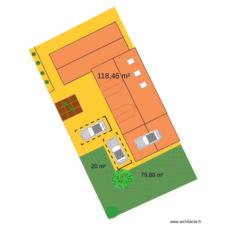 garage cadastre. Plan de 0 pièce et 0 m2