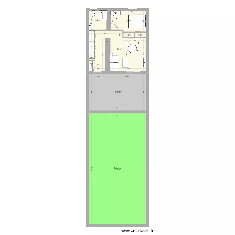 projet atelier en logement réseau. Plan de 7 et 136 m² projet atelier en logement réseau. Plan de 7 et 136 m²