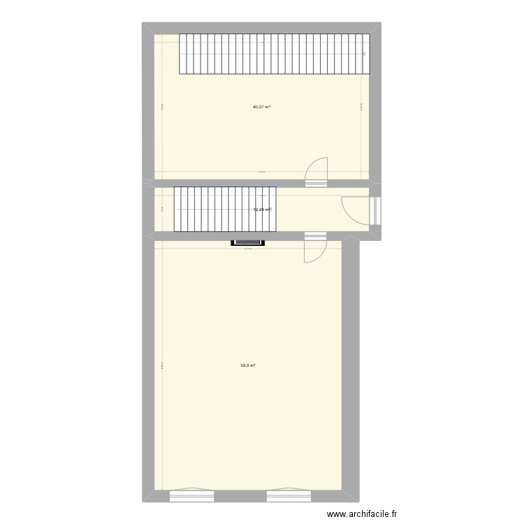 MAISON AMBERIEU 1ER ETAGE. Plan de 3 pièces et 112 m2