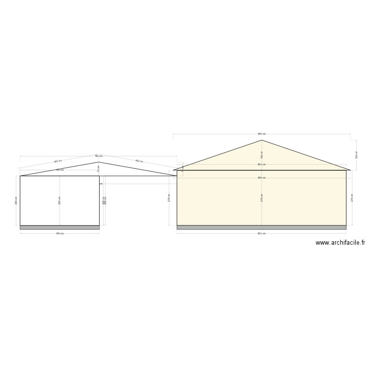 Plan de coupe. Plan de 0 pièce et 0 m2