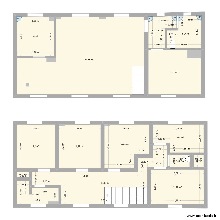 Plan Maison Versailles. Plan de 15 pièces et 147 m2